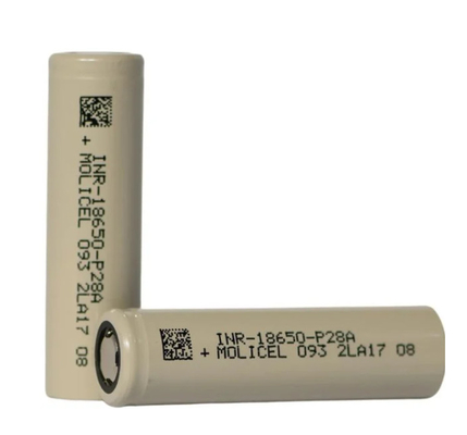Molicel INR-18650-P28A 18650 Batteria 3.6V 2800mAh con corrente di scarica continua massima di 35A