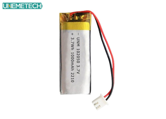 Lipo Battery Pack 102050 3.7V 1000mAh Batteria polimerica al litio con IEC62133 Omologata