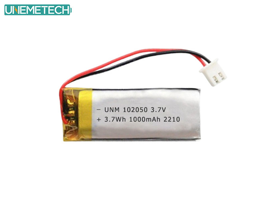 Lipo Battery Pack 102050 3.7V 1000mAh Batteria polimerica al litio con IEC62133 Omologata
