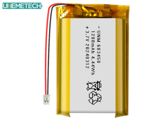 3.7V 1200mAh batteria ricaricabile al litio polimerico 603450 con CE approvato per l' elettronica