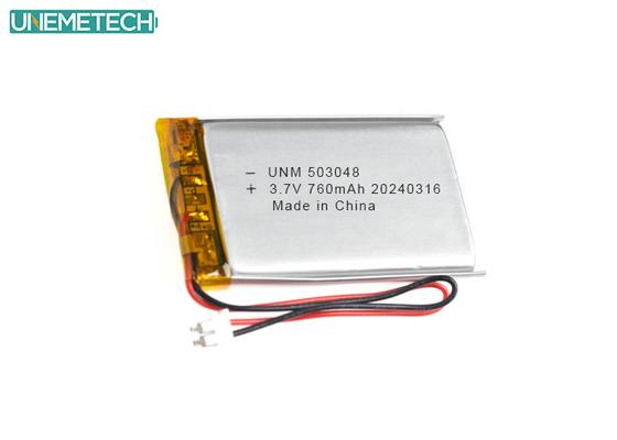 3.7 V 760mAh batteria al litio polimerico 503048 con CE approvato per Smart Electronics