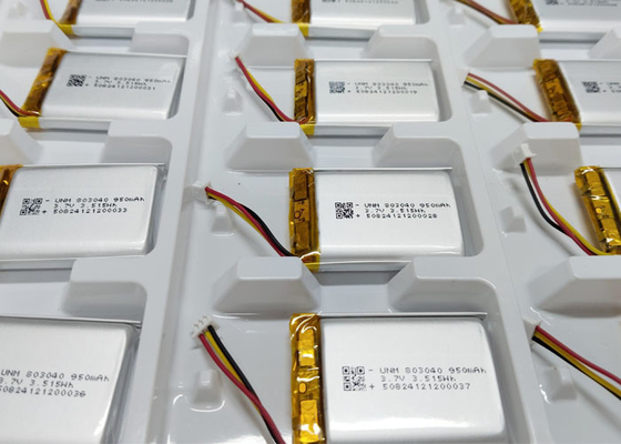 3.7V 950mAh 803040 Batteria agli ioni di litio polimerico con Molex51021-3P per elettronica esterna