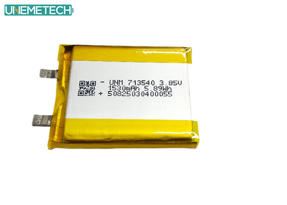 3.85V Batteria polimerica al litio ad alta tensione 1530mAh 713540 Per dispositivi medici