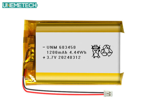 Qualità Batteria ricaricabile ai polimeri di litio da 3,7 V 1200 mAh 603450 con certificazione CE per l'elettronica Fabbrica
