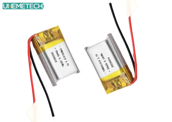 Qualità Ultra Piccolo 3.7v 50mah Batteria Lipo 15C Batteria agli ioni di litio ad alta velocità di scarica 581419 Fabbrica
